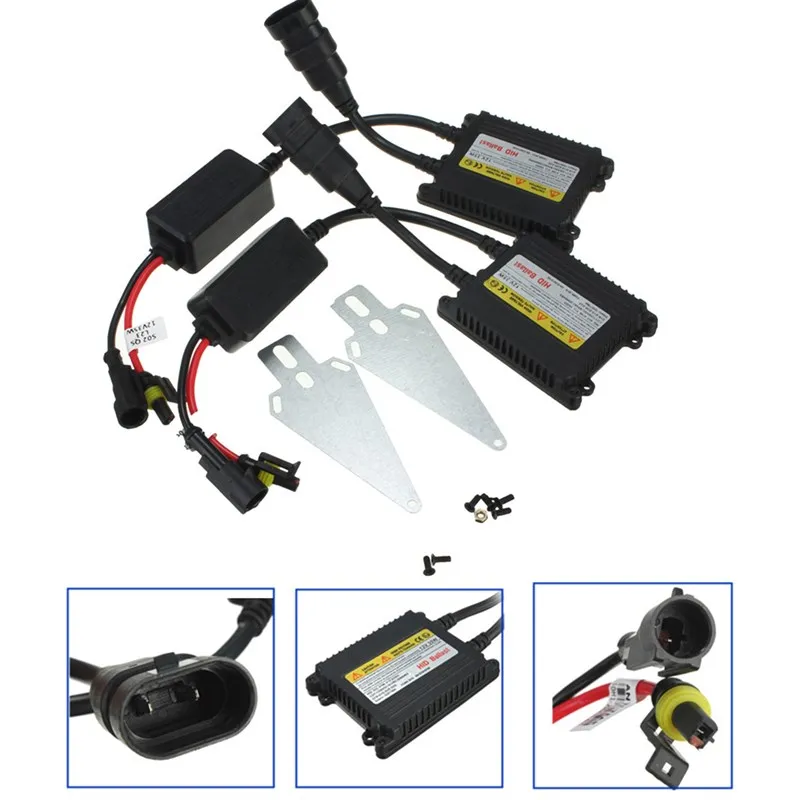 Pair DC12V Slim HID Replacement Ballast Xenon Conversion Kit Universal