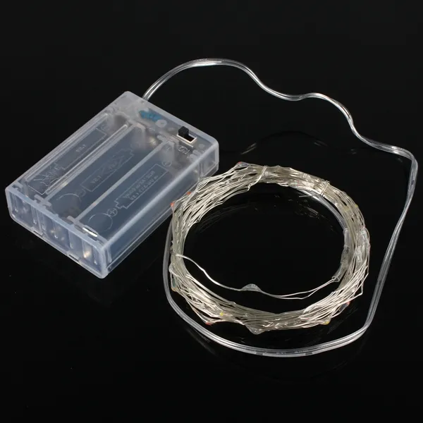 4M 40 LED Silver Wire Fairy String Light Battery Powered Waterproof Xmas Party Decor