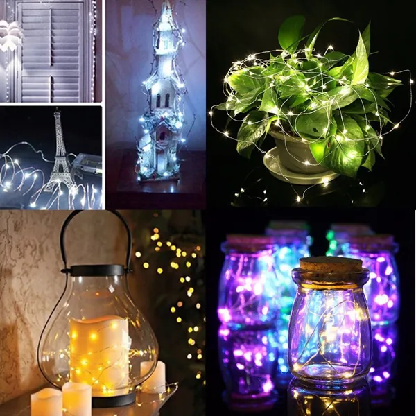 4M 40 LED Silver Wire Fairy String Light Battery Powered Waterproof Xmas Party Decor