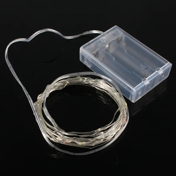 4M 40 LED Silver Wire Fairy String Light Battery Powered Waterproof Xmas Party Decor