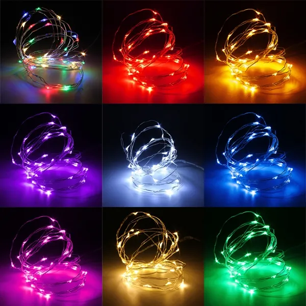4M 40 LED Silver Wire Fairy String Light Battery Powered Waterproof Xmas Party Decor