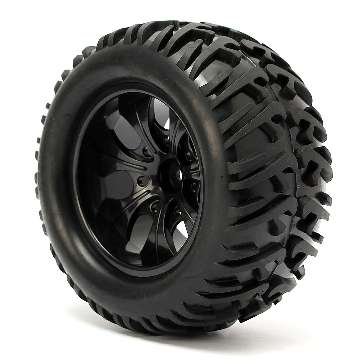 4PCS Wheel Rim & Tires HSP 1:10 Monster Truck RC Car 12mm Hub 88005