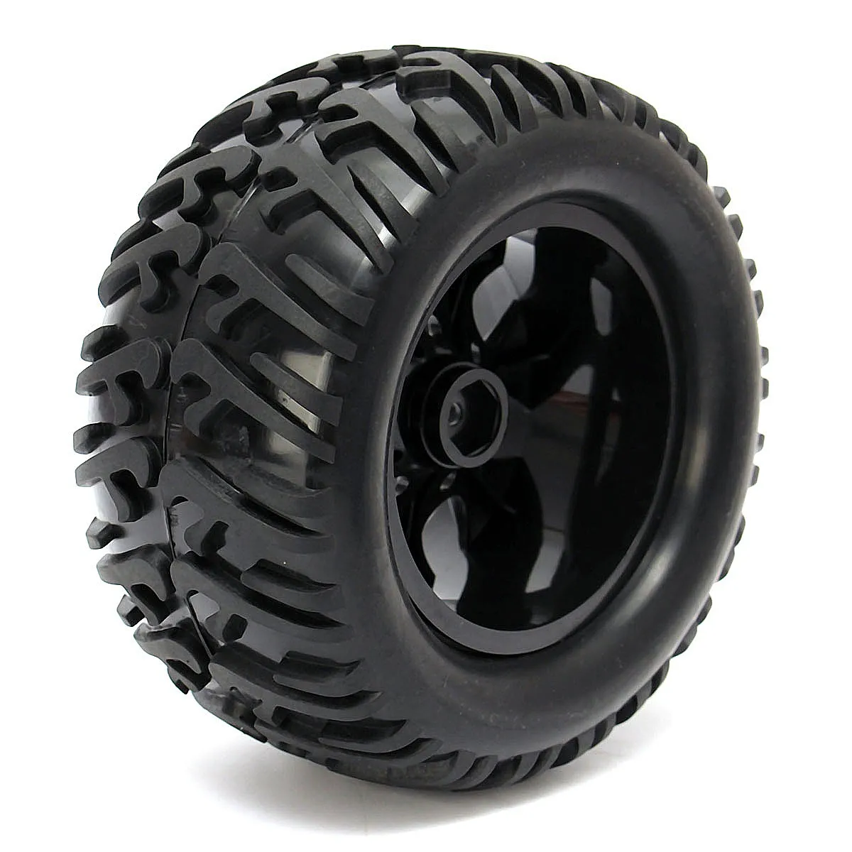 4PCS Wheel Rim & Tires HSP 1:10 Monster Truck RC Car 12mm Hub 88005