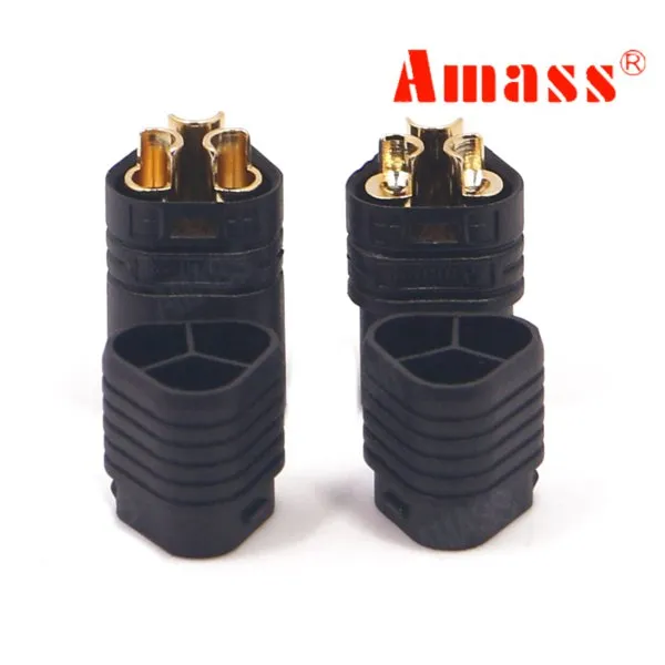 Amass MT60 Three-hole Plug Connector Black Male & Female 1 Pair