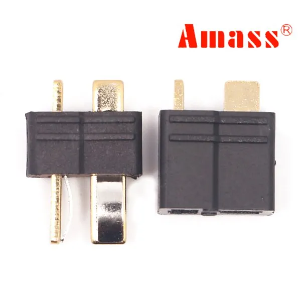 20 Pair Amass AM-1015B Anti-Slip Black T Plug Connector Male & Female 20 Pair Amass AM-1015B Anti-Slip Black T Plug Connector Male & Female