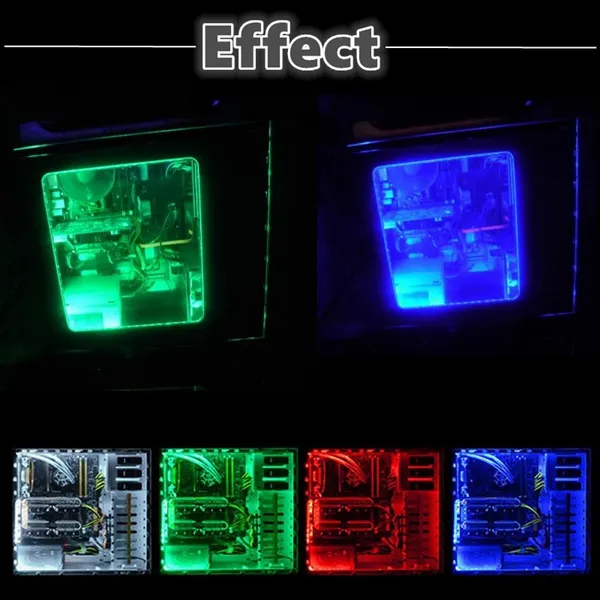 1M Waterproof 5050 LED Flexible Strip Background Light PC Computer Case DC12V 