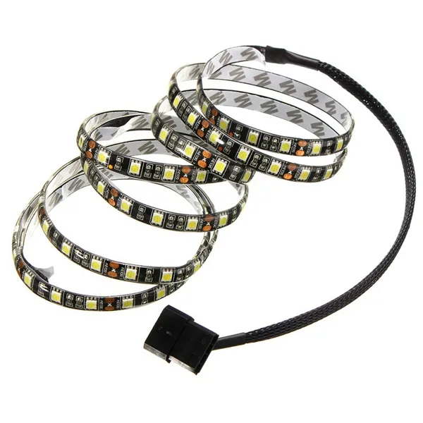 1M Waterproof 5050 LED Flexible Strip Background Light PC Computer Case DC12V 