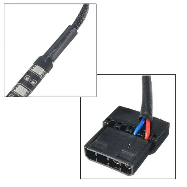 1M Waterproof 5050 LED Flexible Strip Background Light PC Computer Case DC12V 