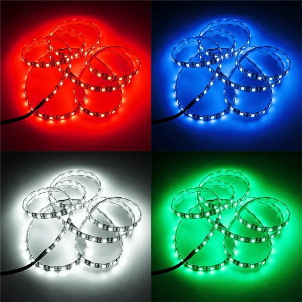 1M Waterproof 5050 LED Flexible Strip Background Light PC Computer Case DC12V 