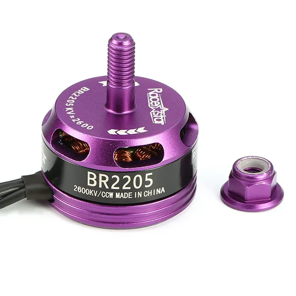 Moteur brushless Racerstar Racing Edition 2205 BR2205 2600KV 2-4S violet pour drones RC FPV Racing 220 250 280