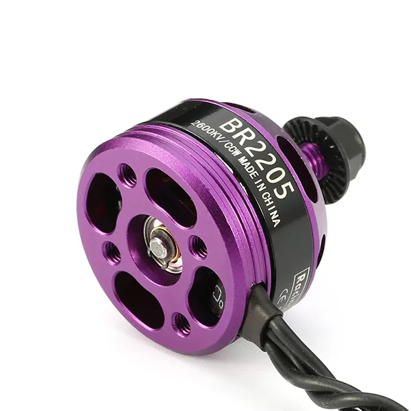 Moteur brushless Racerstar Racing Edition 2205 BR2205 2600KV 2-4S violet pour drones RC FPV Racing 220 250 280