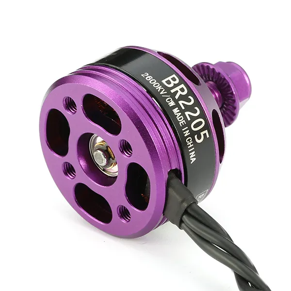 Moteur brushless Racerstar Racing Edition 2205 BR2205 2600KV 2-4S violet pour drones RC FPV Racing 220 250 280