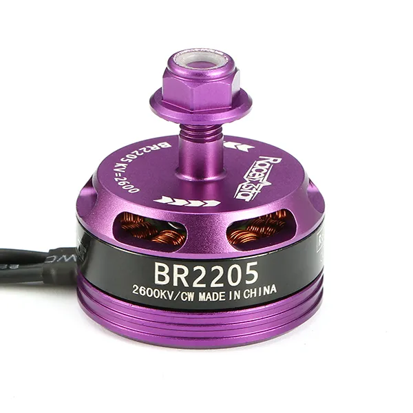 Moteur brushless Racerstar Racing Edition 2205 BR2205 2600KV 2-4S violet pour drones RC FPV Racing 220 250 280
