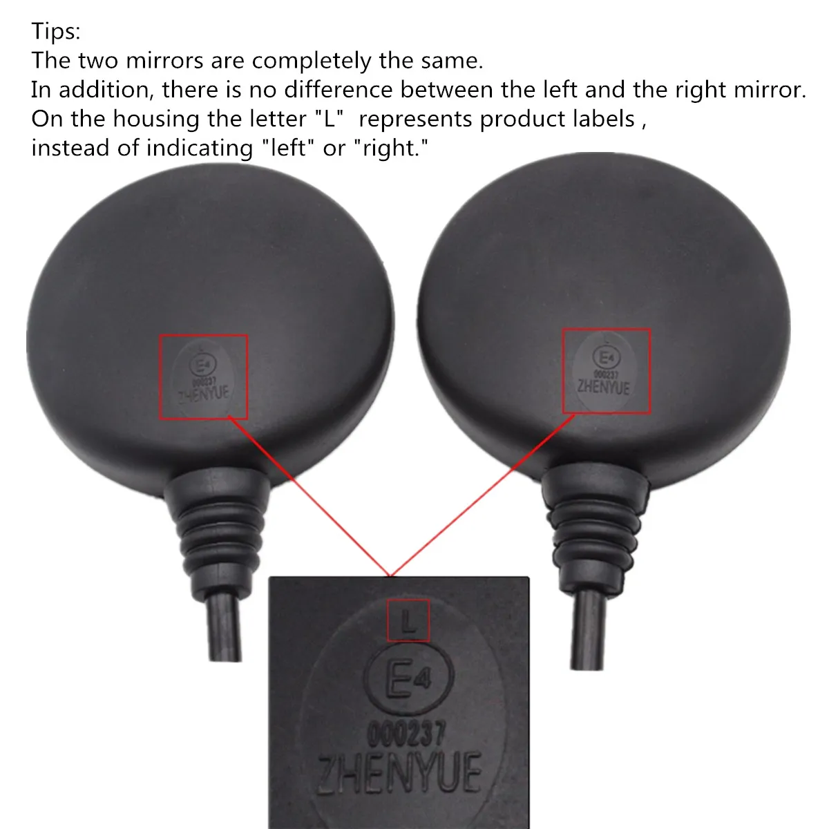 Round Motorcycle Folding Rear View Side Mirror M10x1.25mm