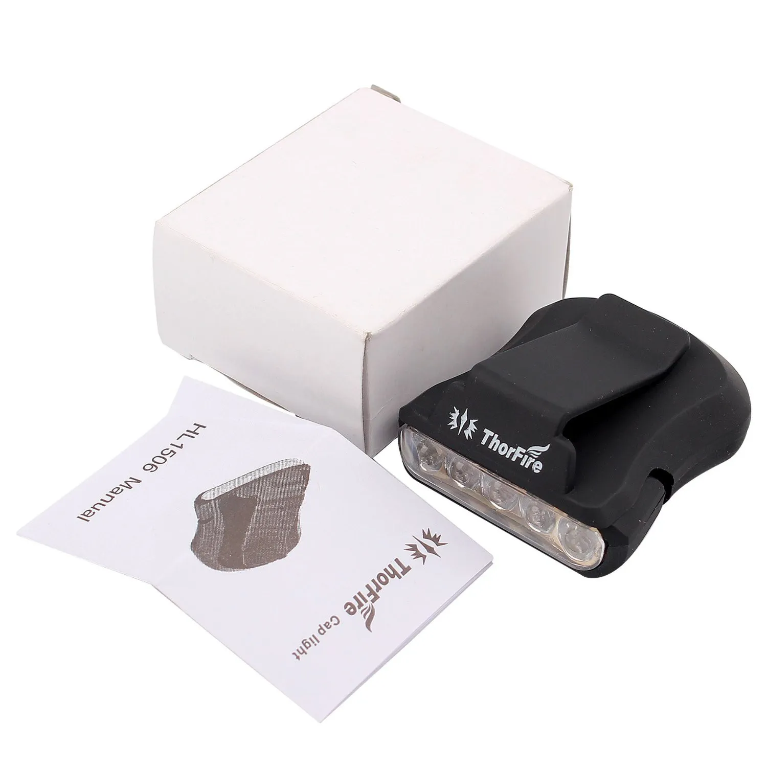 ThorFire 30LM 5-LED Hat Clip Light Hands Free Rotatable Ball Cap Visor Light Perfect for Hunting Camping Fishing