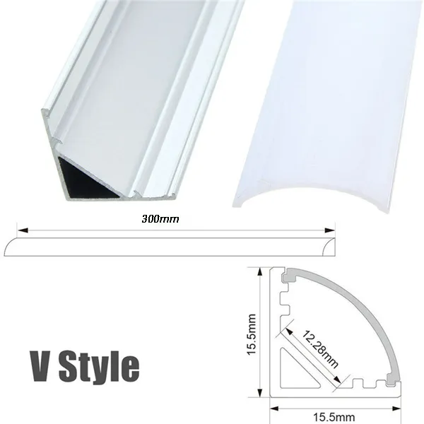 30CM Aluminum Channel Holder For LED Rigid Strip Light Bar Under Cabinet Lamp