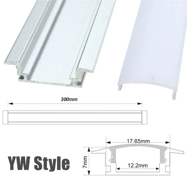 30CM Aluminum Channel Holder For LED Rigid Strip Light Bar Under Cabinet Lamp