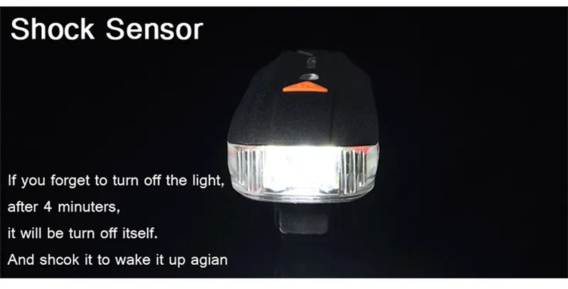 600LM XPG + 2 LED Bicycle German Standard Smart Sensor Warning Light Bike Front Light Headlight