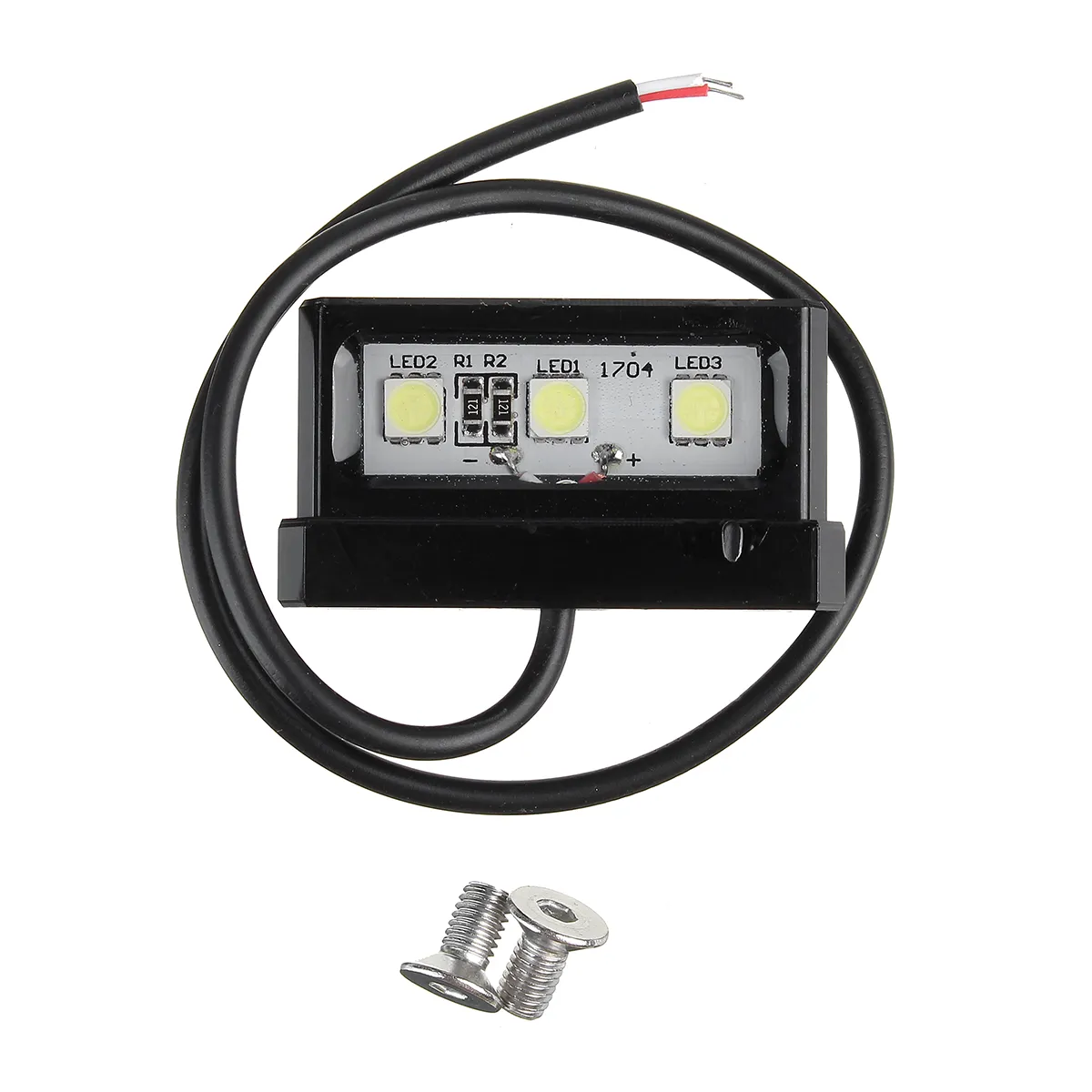 12V CNC Motorcycle Alloy License Number Plate Holder Bracket LED Lights Universal