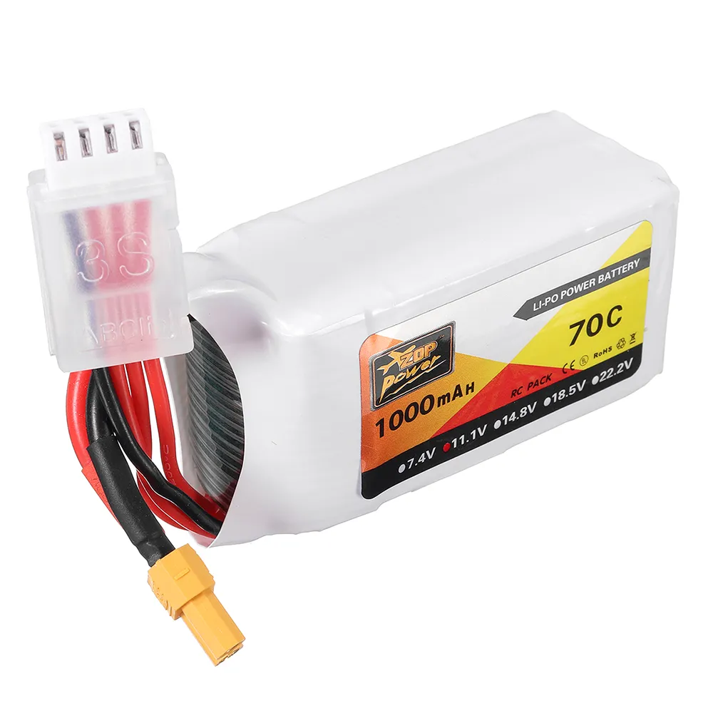 ZOP Power 11.1V 1000mAh 70C 3S Lipo Battery XT30 Plug ZOP Power 11.1V 1000mAh 70C 3S Lipo Battery XT30 Plug