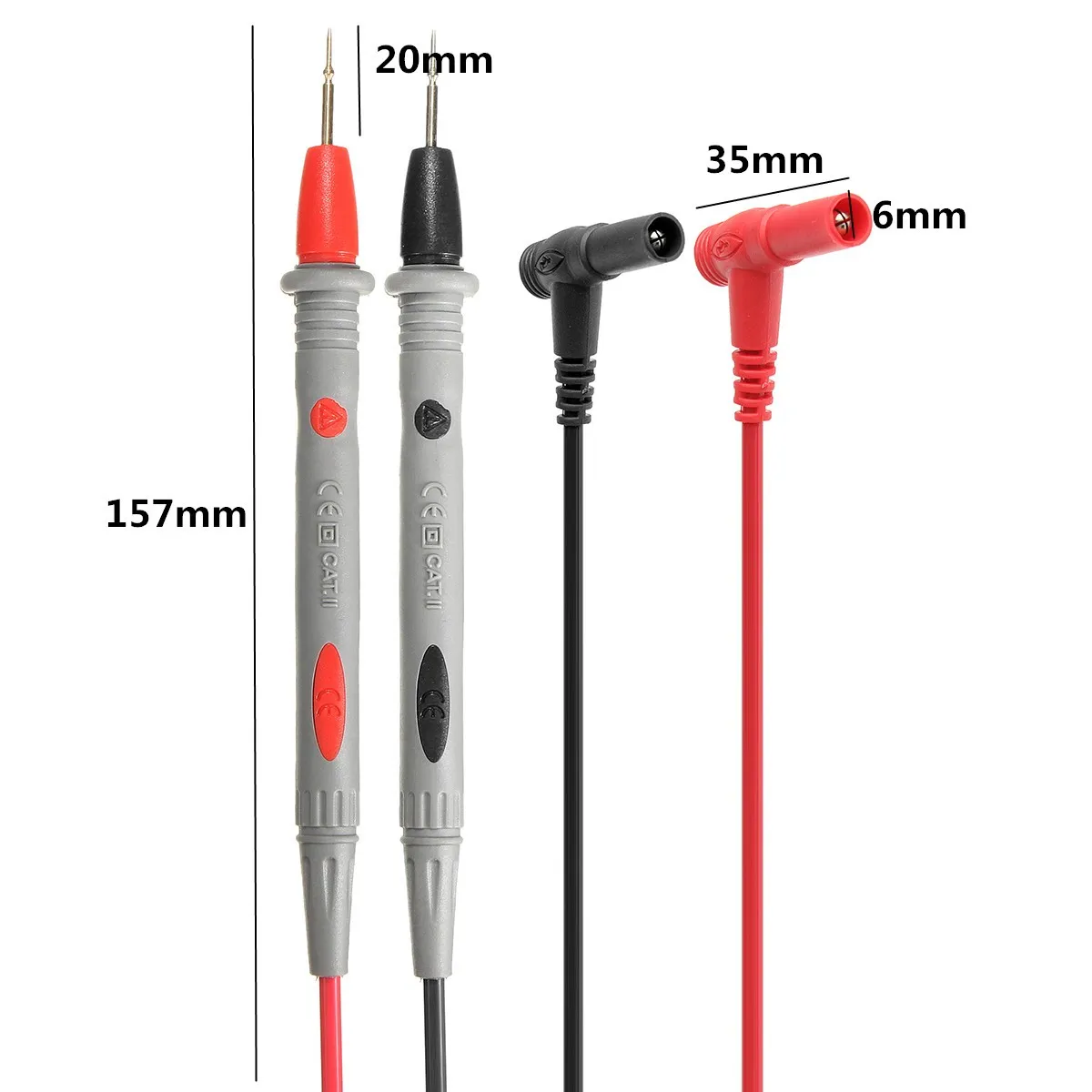 DANIU 20A Multimeter Test Probe Test Lead Alloy Alligator Clips Agilent/Ideal Clamp Multi Meters