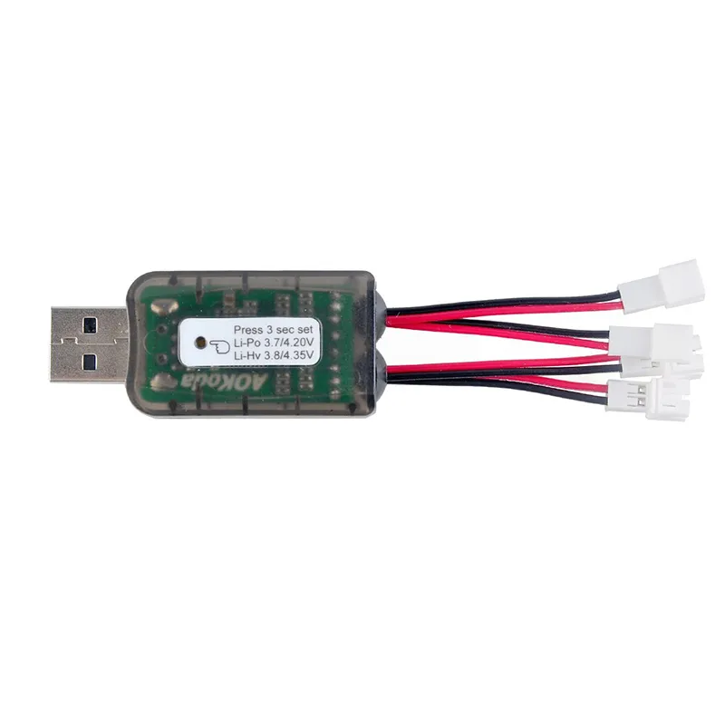 AOKoda CX405 4CH Micro USB Battery Charger For 1S E010 Tiny Whoop Lipo LiHV Battery 