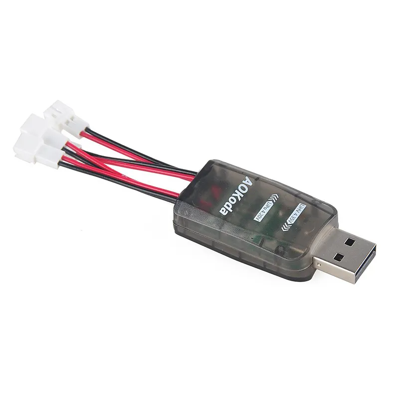 AOKoda CX405 4CH Micro USB Battery Charger For 1S E010 Tiny Whoop Lipo LiHV Battery 