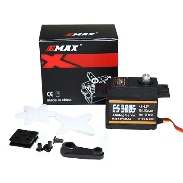 4PCS EMAX ES3005 42g Metal Analog Servo for RC Airplane Waterproof
