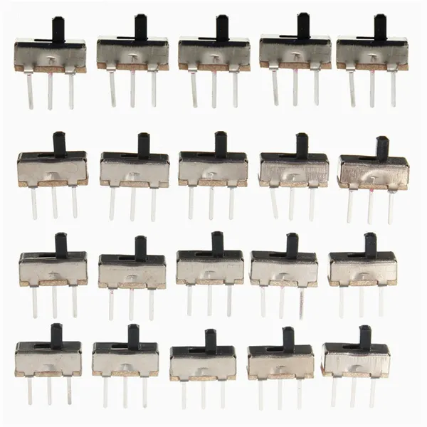 100 stücke SS12D00G3 2 Position SPDT 1P2T 3 Pin PCB Panel Mini Vertical Slide Kippschalter