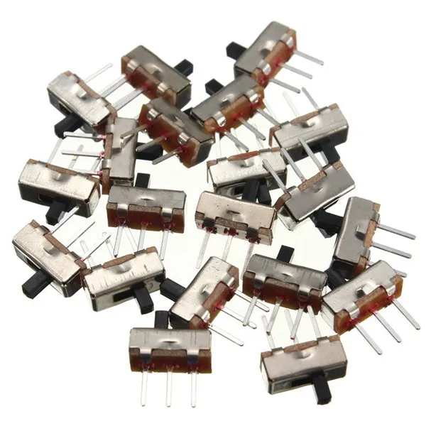 100 stücke SS12D00G3 2 Position SPDT 1P2T 3 Pin PCB Panel Mini Vertical Slide Kippschalter