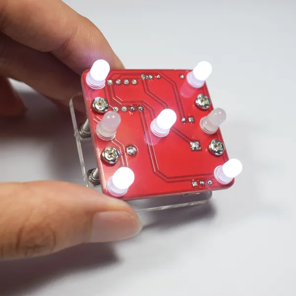 3Pcs Geekcreit® DIY Shaking Red LED Dice Kit With Small Vibration Motor