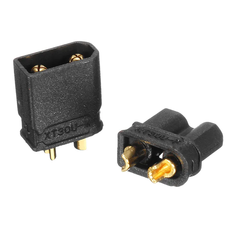 AMASS XT30U Plug 2mm Black Female Male Banana Plug Connector AMASS XT30U Plug 2mm Black Female Male Banana Plug Connector