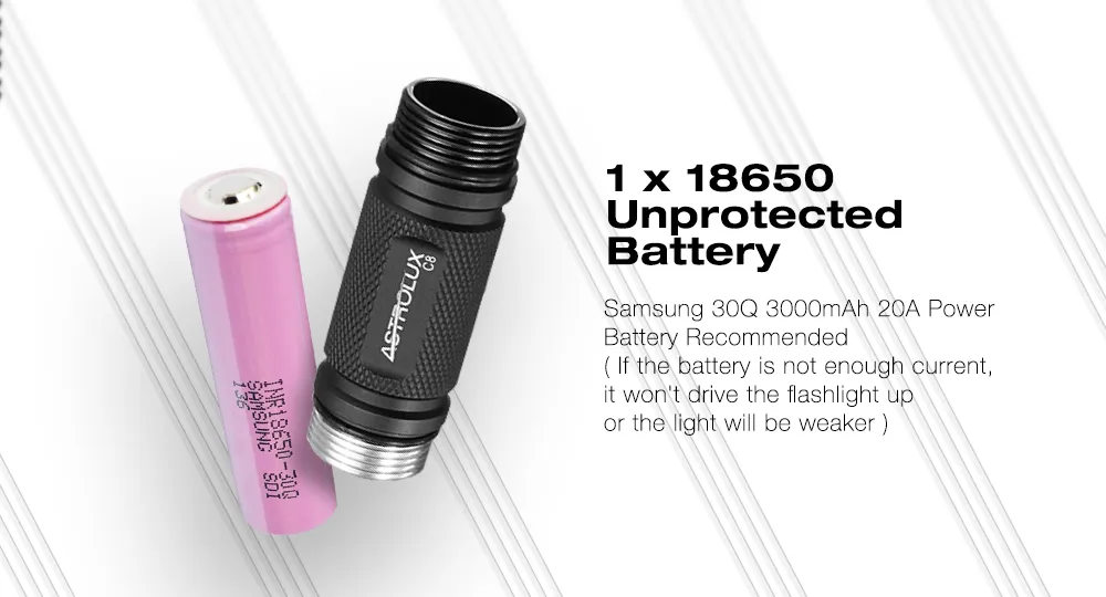 Astrolux C8 XP-L HI 1300Lumens 7/4modes A6 Driver Tactical EDC LED Flashlight 18650