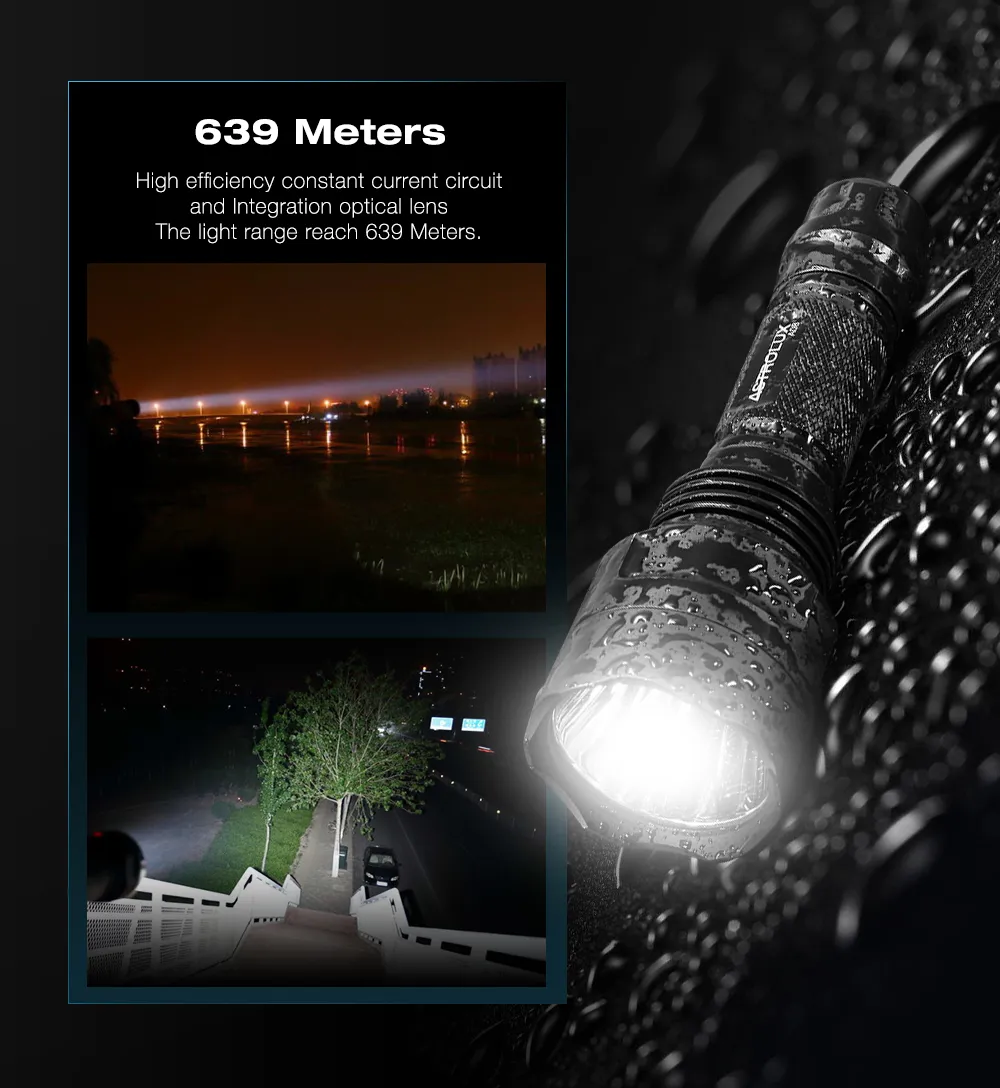 Astrolux C8 XP-L HI 1300Lumens 7/4modes A6 Driver Tactical EDC LED Flashlight 18650