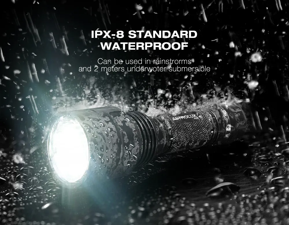 Astrolux C8 XP-L HI 1300Lumens 7/4modes A6 Driver Tactical EDC LED Flashlight 18650