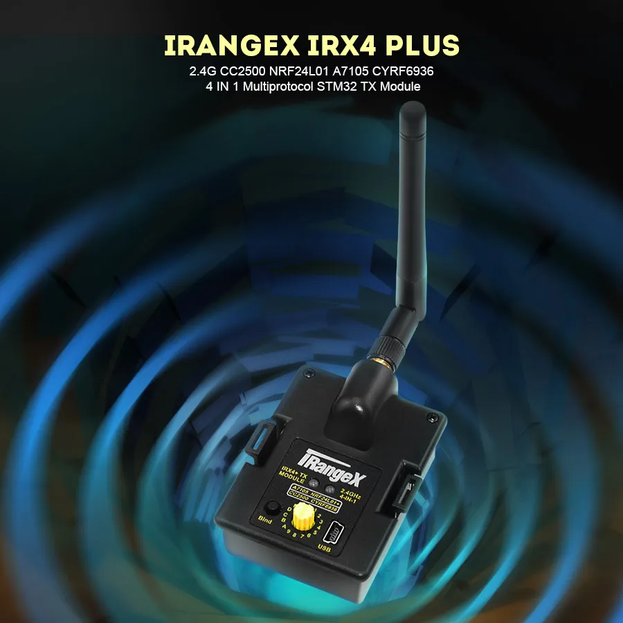 iRangeX IRX4 Plus 2.4G CC2500 NRF24L01 A7105 CYRF6936 4 IN 1 Multiprotocol ARM TX Module With Case