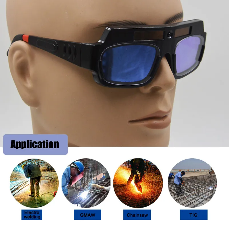 Solar Powered Auto Darkening Welding Mask Helmet Goggle Welders Glasses Arc PC Goggles For Welding Protection
