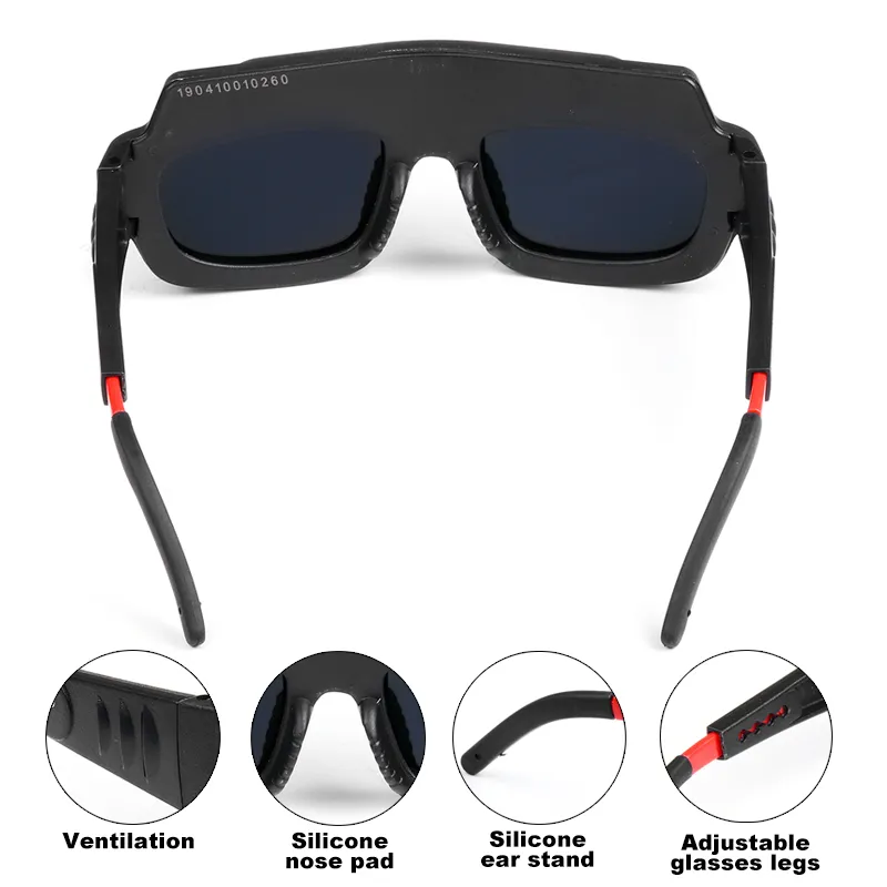 Solar Powered Auto Darkening Welding Mask Helmet Goggle Welders Glasses Arc PC Goggles For Welding Protection