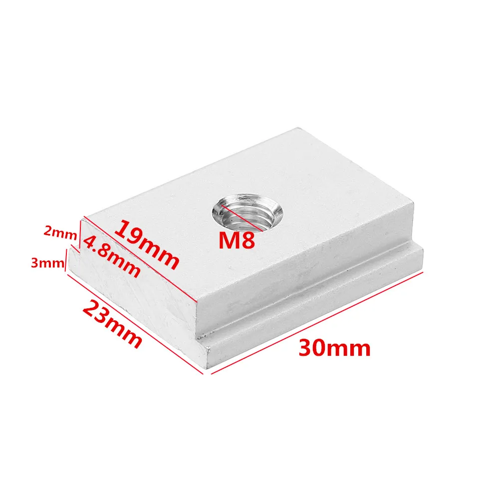 ENJOYWOOD 10pcs M8 T-Track Sliding Nut T Slot Nut For Woodworking Tool Slot Fastener