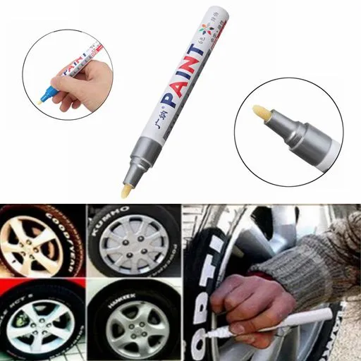 12pcs Color Tyre Permanent Paint Pen Tire Metal Outdoor Marking Ink Marker Trendy