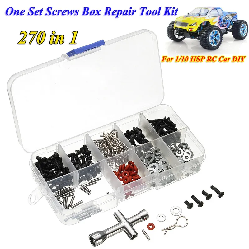 270PCS Set Screws Box Repair Tool Kit For HSP 1/10 RC Car Parts