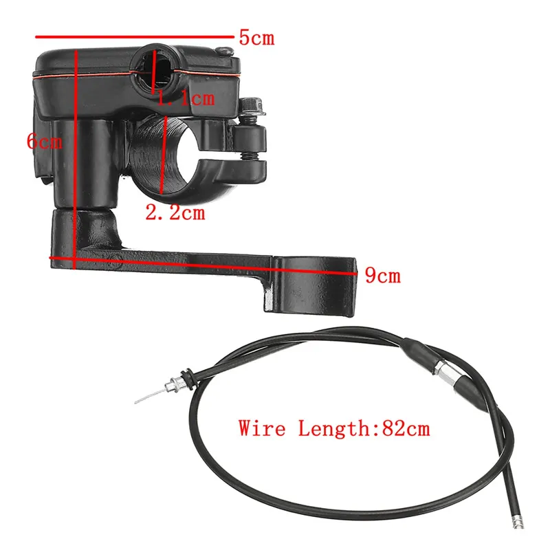 Motorcycle Thumb Throttle Accelerator+Cable 49cc 50cc 110cc 125cc ATV Quad Bike Buggy 