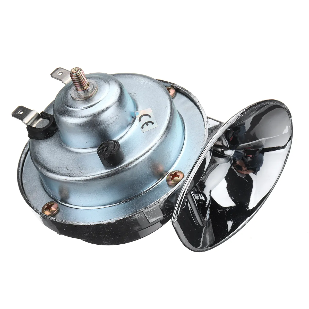 Pair 12V 110dB Chrome Dual Tone Air Snail Horn For Car Van Motorcycle Universal