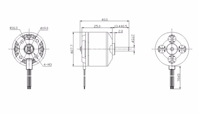 2 PCS Racerstar BR2212 2200KV 2-3S Brushless Motor For RC Models 2 PCS Racerstar BR2212 2200KV 2-3S Brushless Motor For RC Models