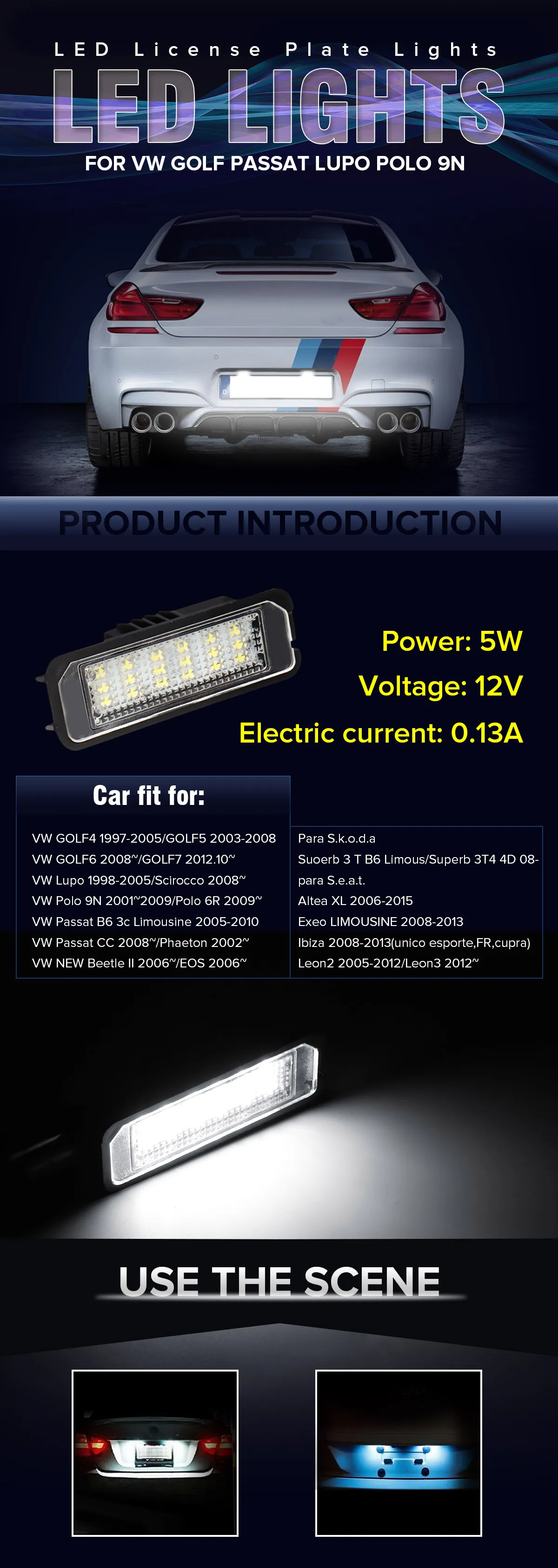 2PCS 18 LED License Number Plate Car Lights For VW Golf MK4 MK5 MK6 Passat Lupo Polo 9N 2PCS 18 LED License Number Plate Car Lights For VW Golf MK4 MK5 MK6 Passat Lupo Polo 9N