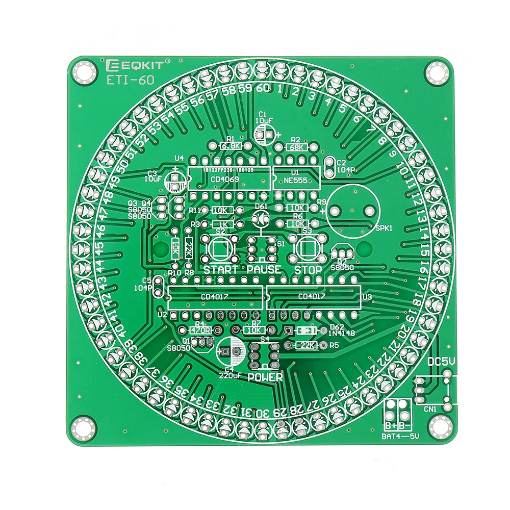 EQKIT® 60 Seconds Electronic Timer Kit DIY Parts Soldering Practice Board