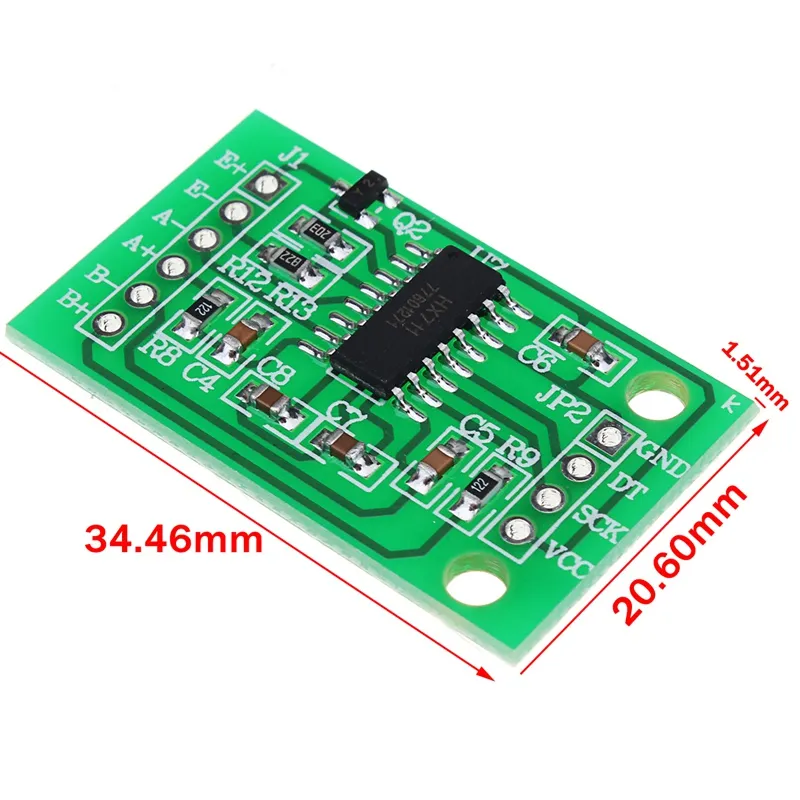 DIY 1pc HX711 AD Module + 4pcs 50KG Body Load Cell Weight Strain Sensor Resistance