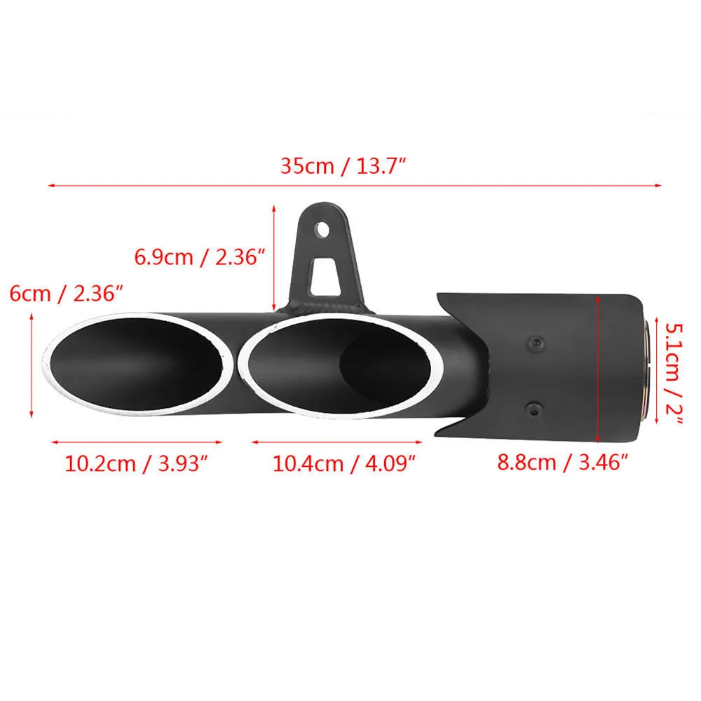 New Dual-outlet Exhaust Tail Pipe Muffler Tip For Yamaha YZF-R6/Suzuki GSX-R