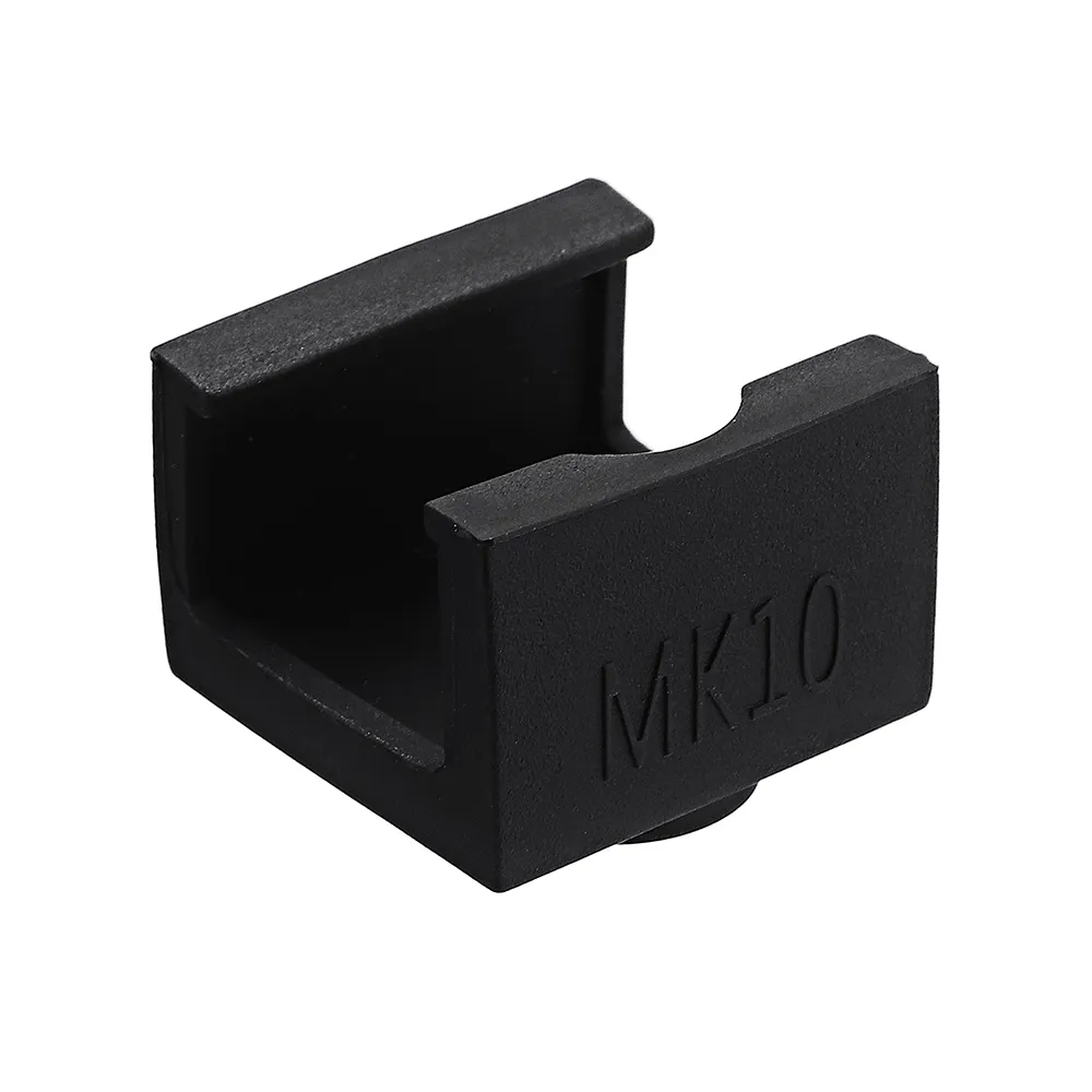 MK10 Black Silicone Protective Case for Aluminum Heating Block 3D Printer Part