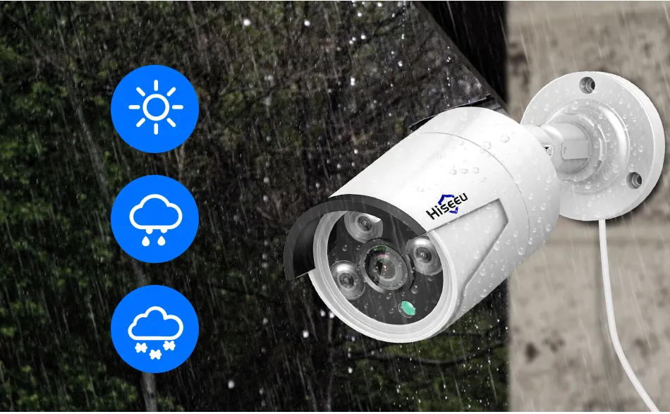 Hiseeu HB615 H.265 5MP Security IP Camera POE ONVIF Outdoor Waterproof IP66 CCTV P2P Video Camera